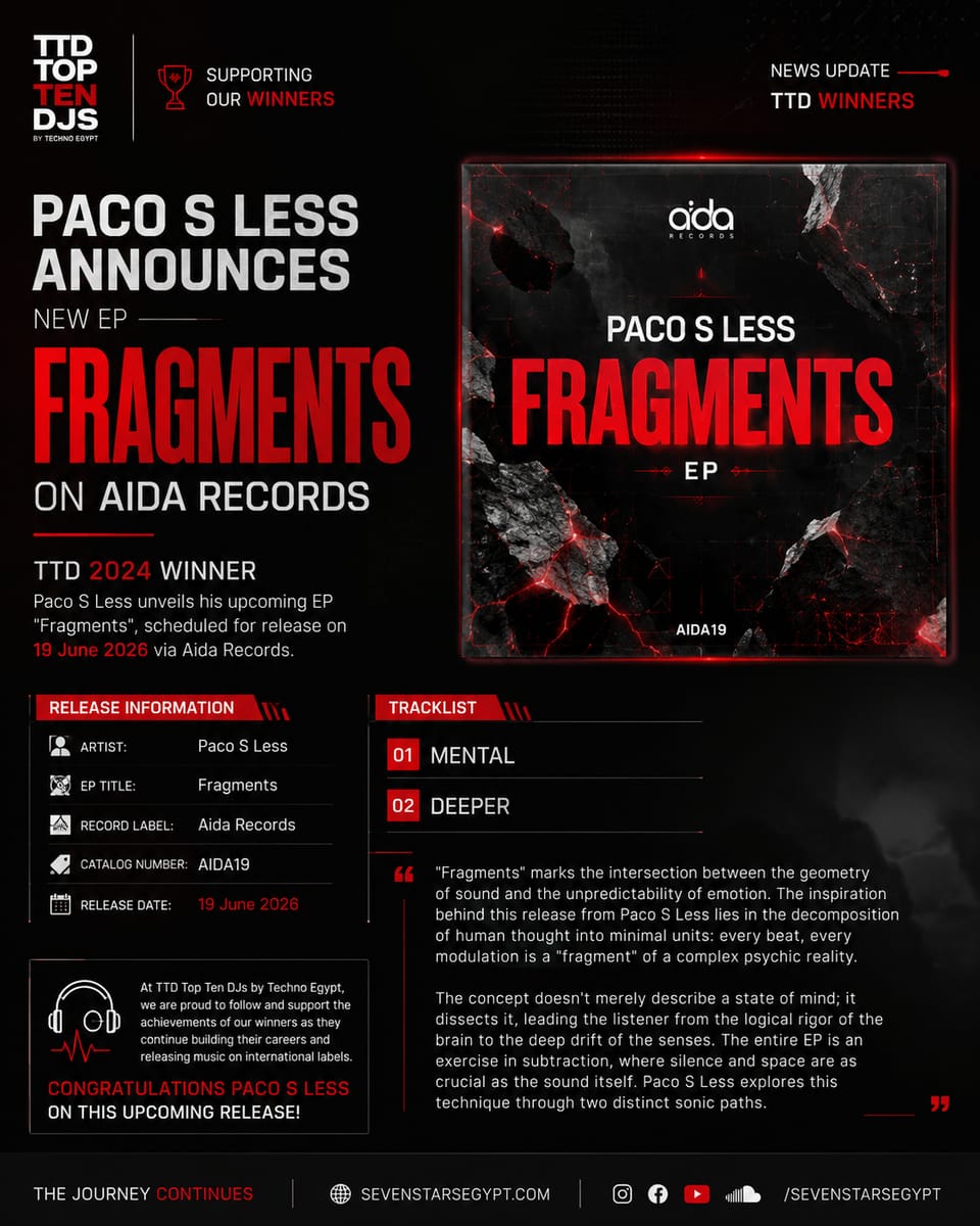 Paco S Less Announces New EP “Fragments” on Aida Records
